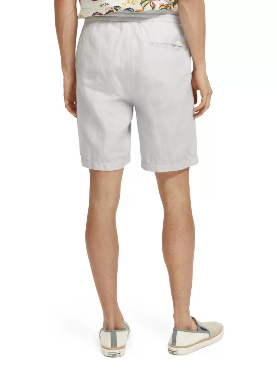 Scotch and Soda The Fave Linen-Blended Bermuda Shorts Light Grey Fashion