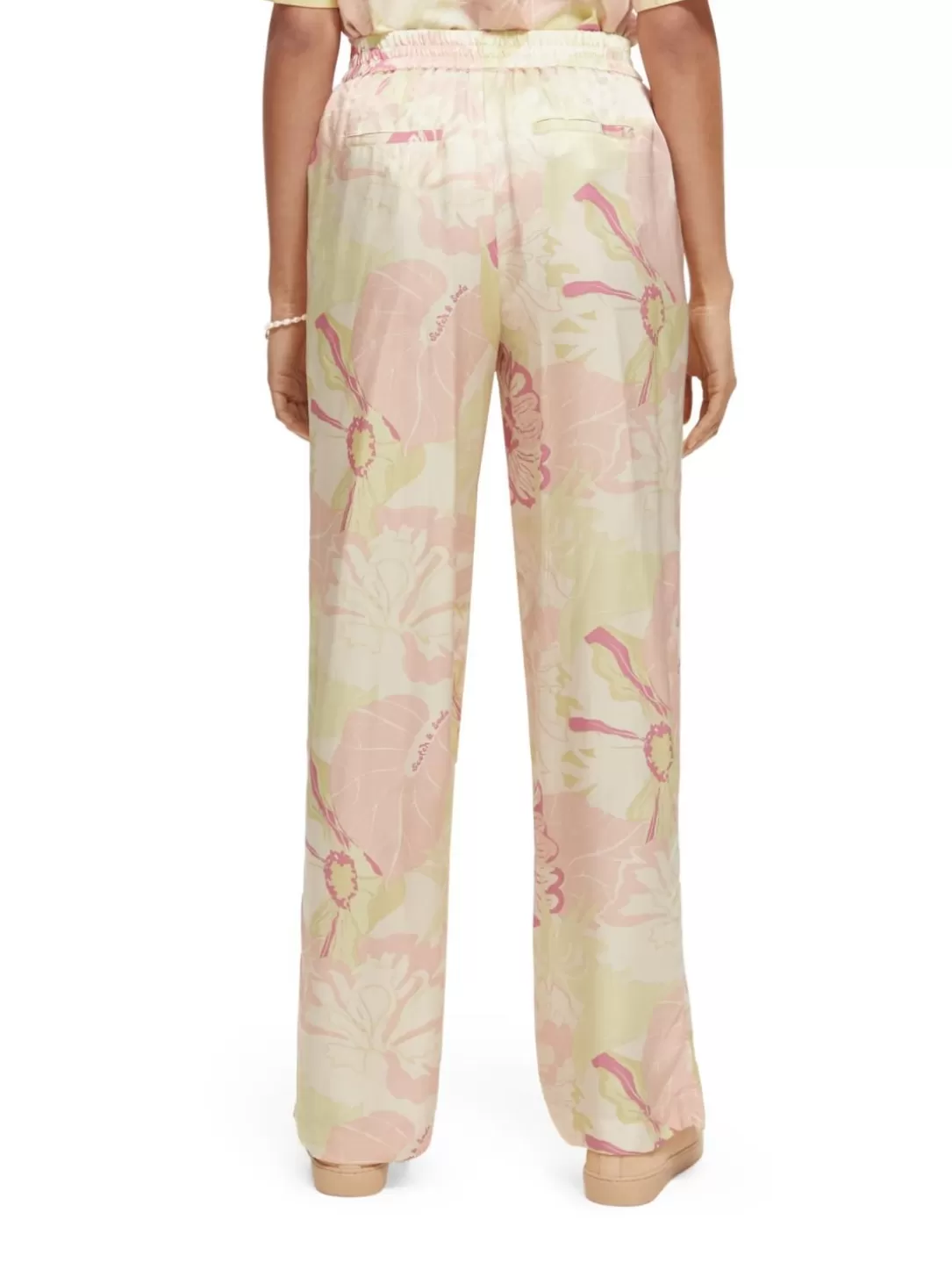 Scotch and Soda The Gia Mid-Rise Wide-Leg Printed Vondelfield Blossom Outlet