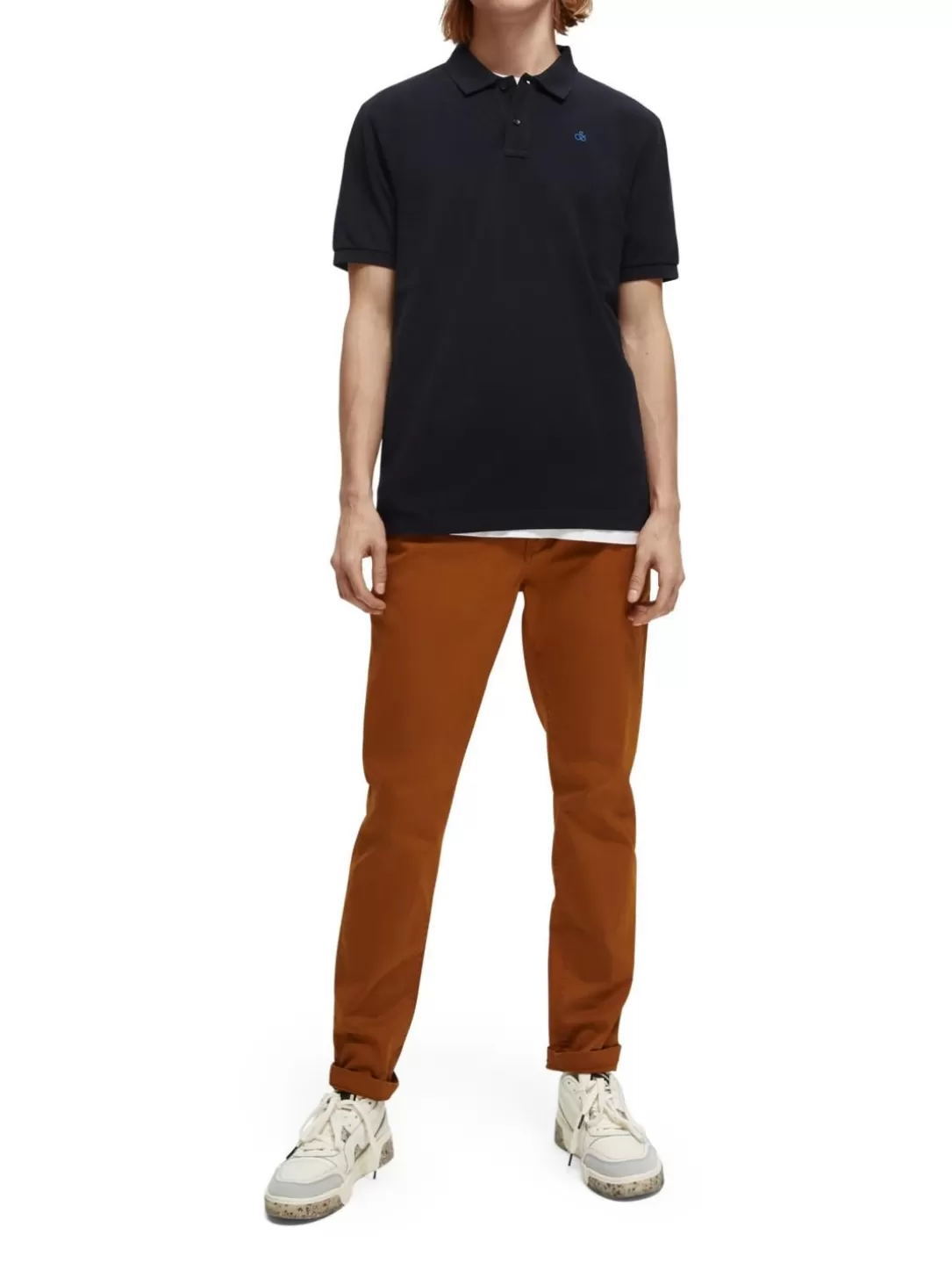 Scotch and Soda The Mott Super-Slim Fit Organic Cotton Chino Walnut Clearance