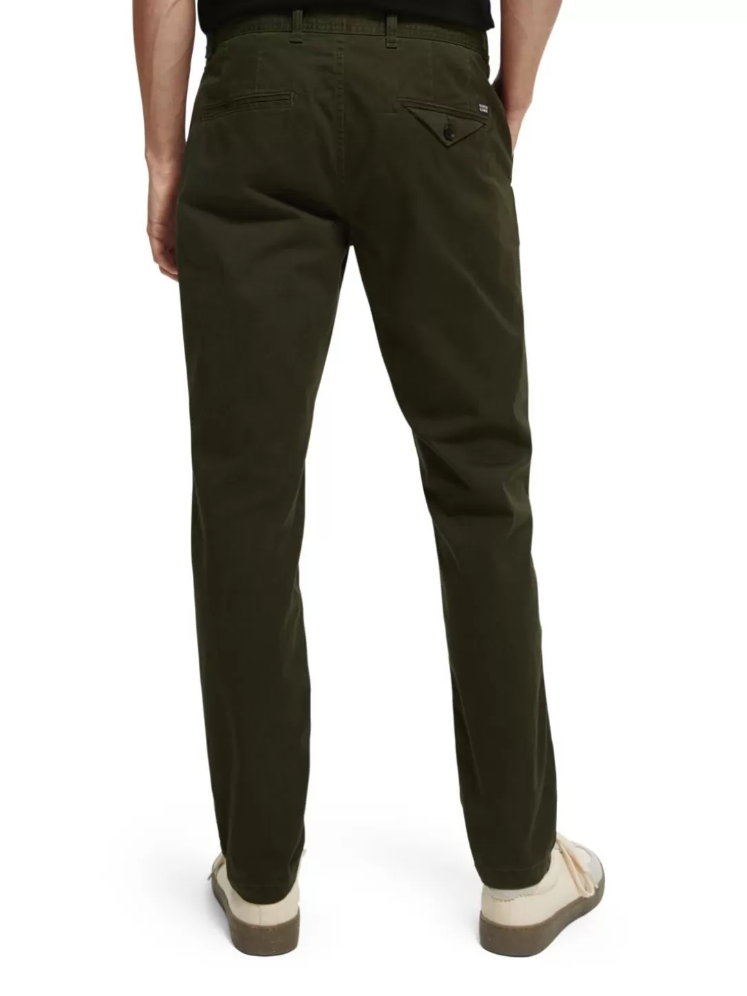 Scotch and Soda The Mott Super-Slim Fit Organic Cotton Chino Military Cheap