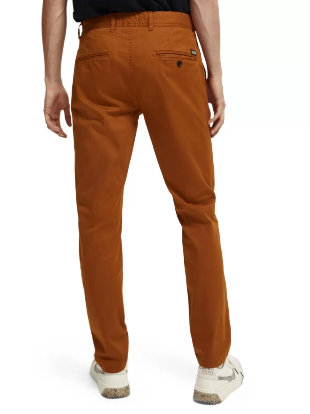 Scotch and Soda The Mott Super-Slim Fit Organic Cotton Chino Walnut New