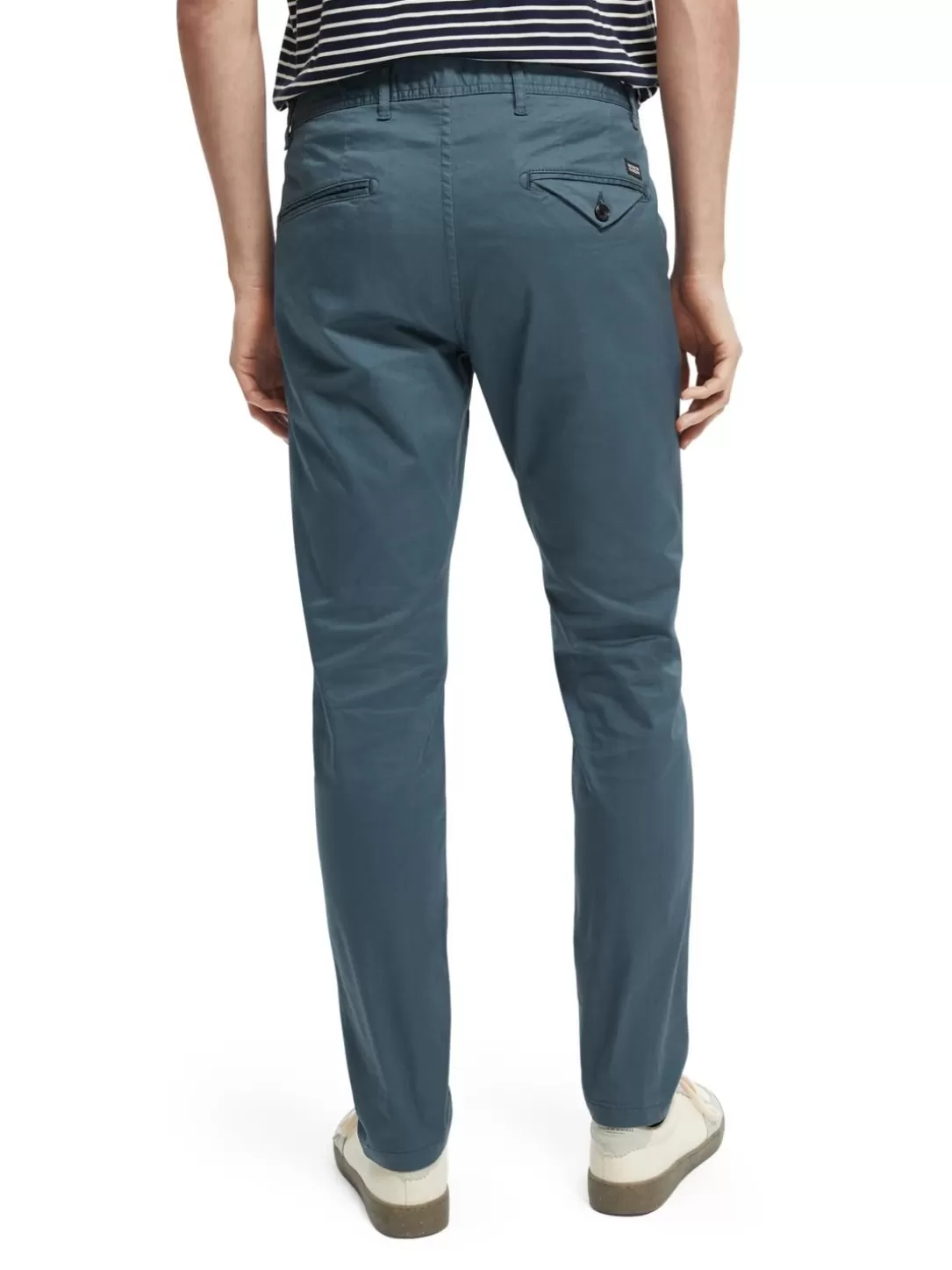 Scotch and Soda The Mott Super-Slim Fit Organic Cotton Chino Steel Fashion