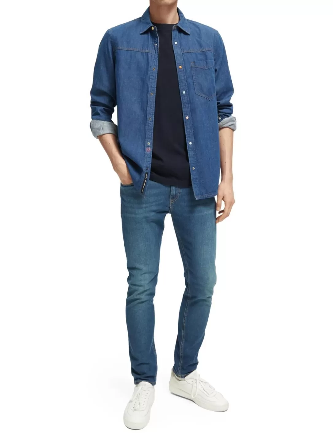 Scotch and Soda The Skim Super-Slim Fit Organic Cotton Jeans Classic Blue Store