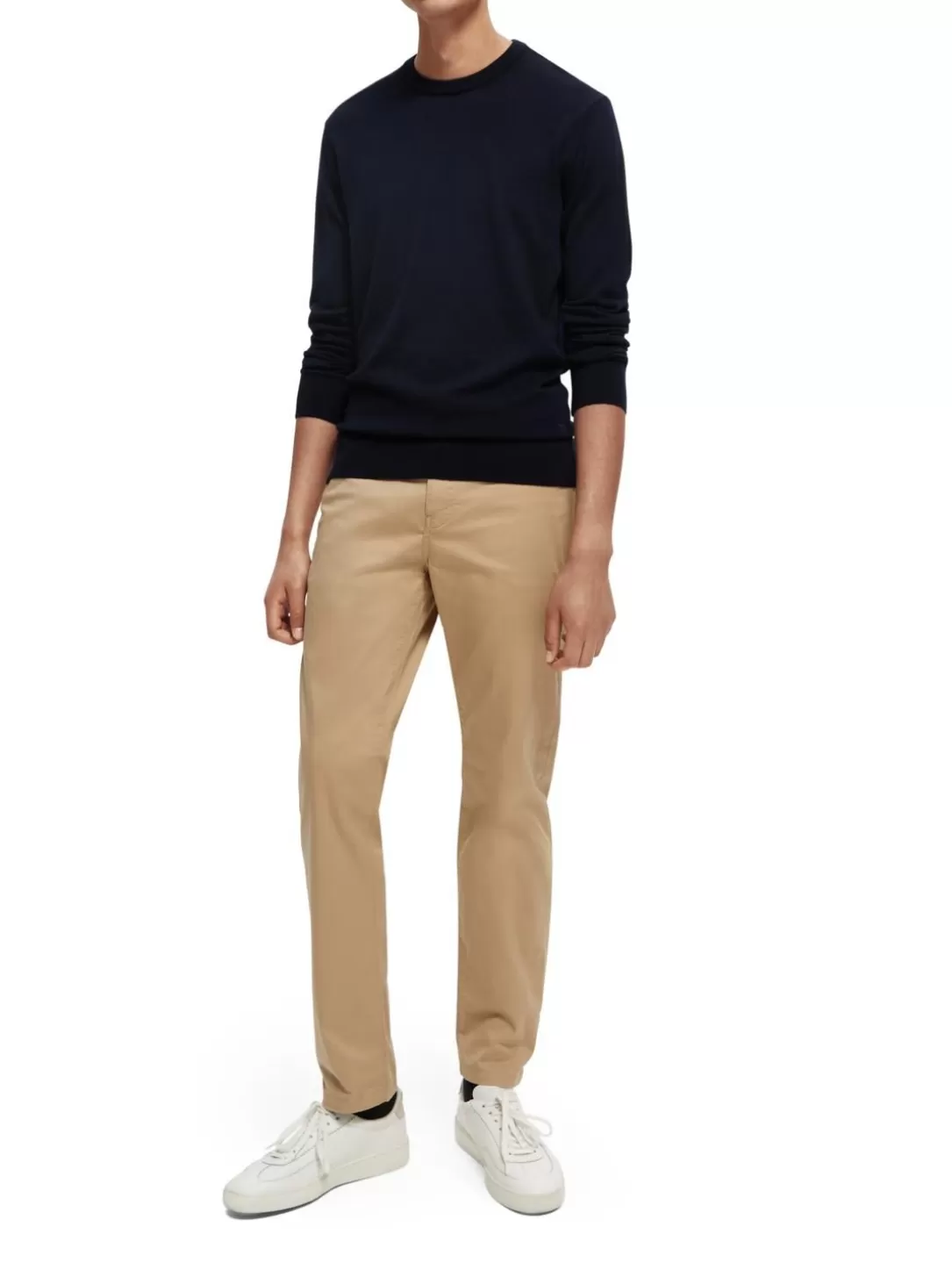 Scotch and Soda The Stuart Regular Slim Fit Organic Cotton Chino Sand Fashion