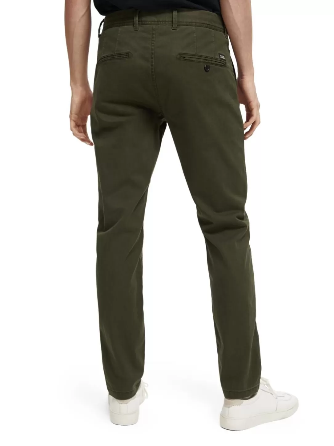 Scotch and Soda The Stuart Regular Slim Fit Organic Cotton Chino Military Hot