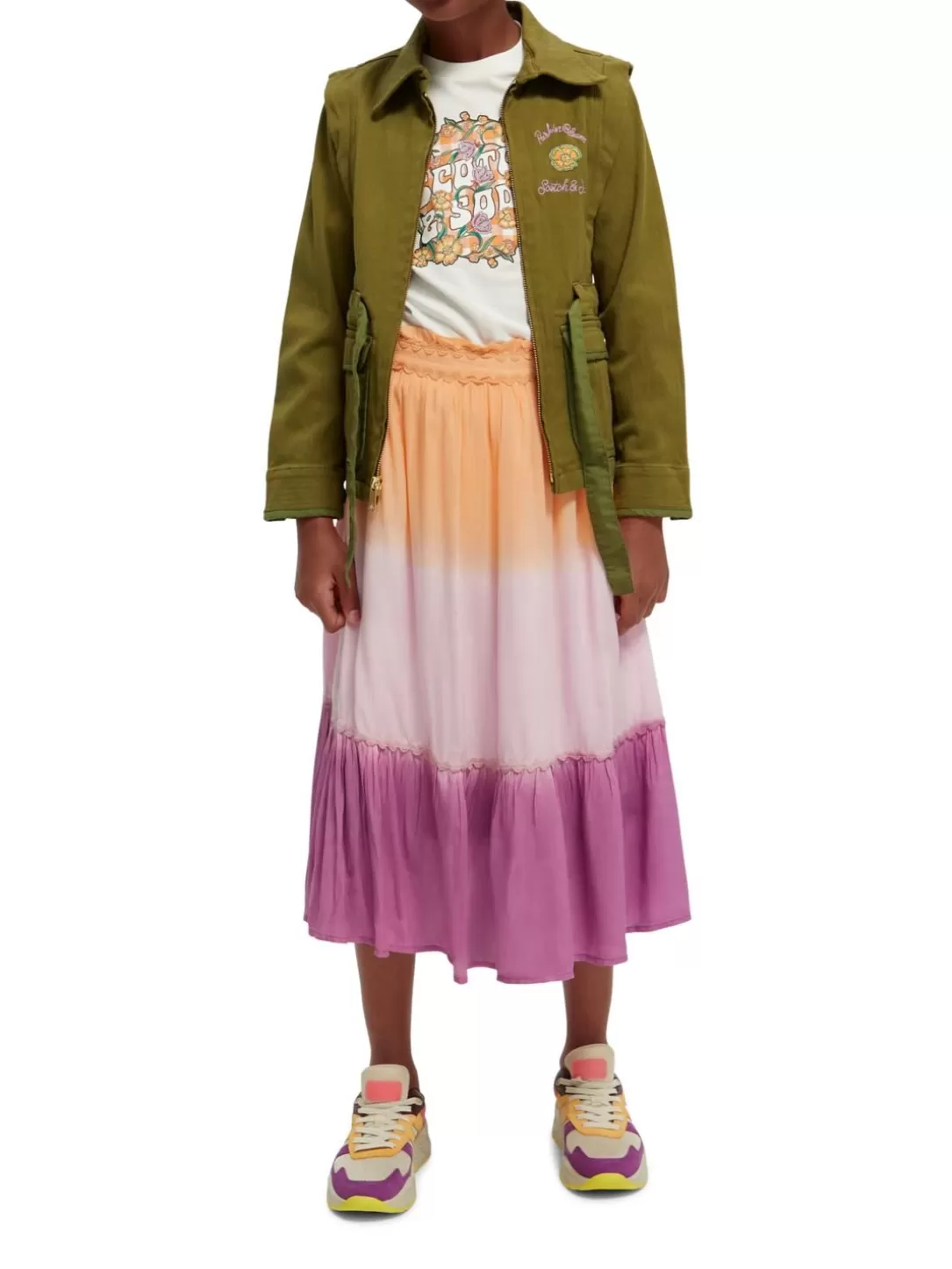 Scotch and Soda Tie-Dye Midi Skirt Tie Dye Fashion