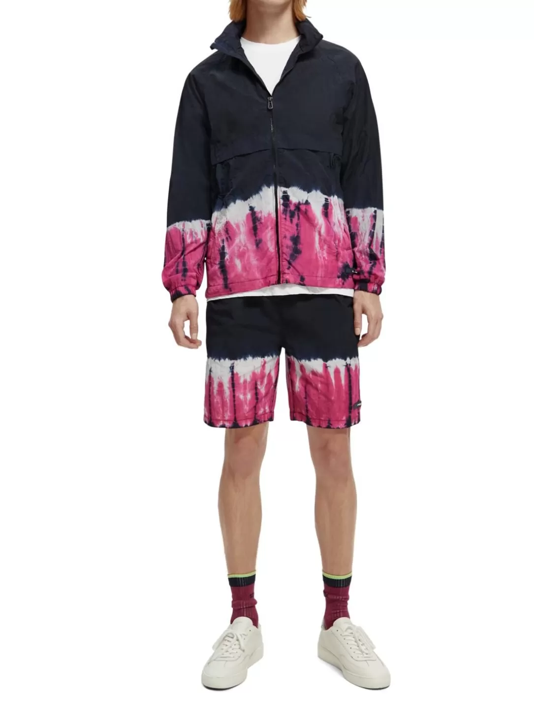 Scotch and Soda Tie-Dye Zip-Through Hooded Jacket Multicolour Tie Dye Shop