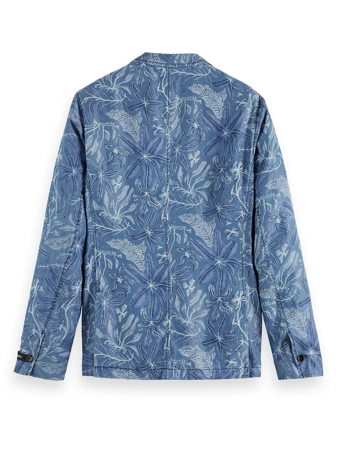 Scotch and Soda Unconstructed Allover Printed Tencel™ Blazer Nocturnal Floral Blue Shop