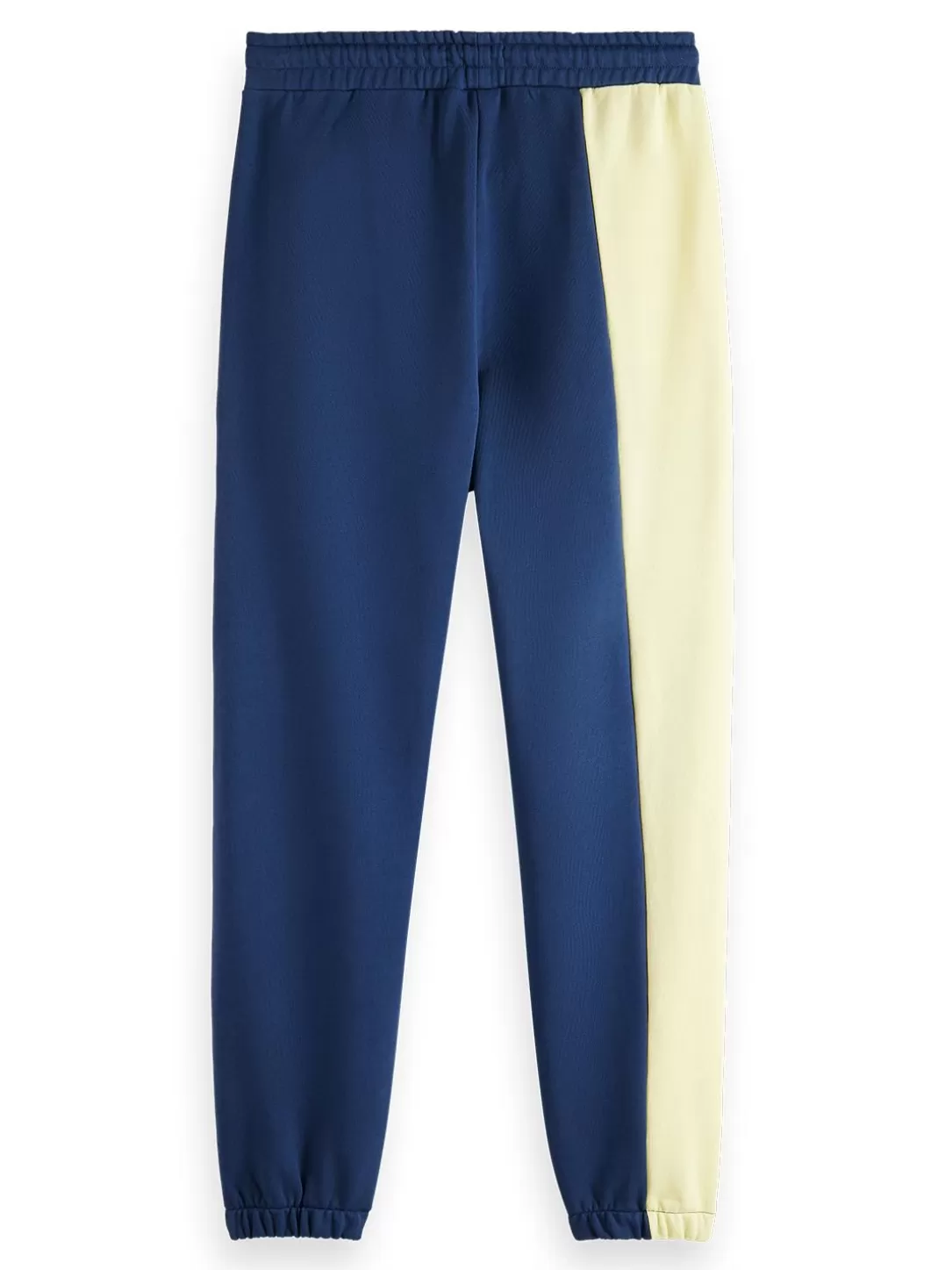 Scotch and Soda Unisex Organic Cotton Colourblock Sweatpant Storm Blue/Glow Colourblock Fashion