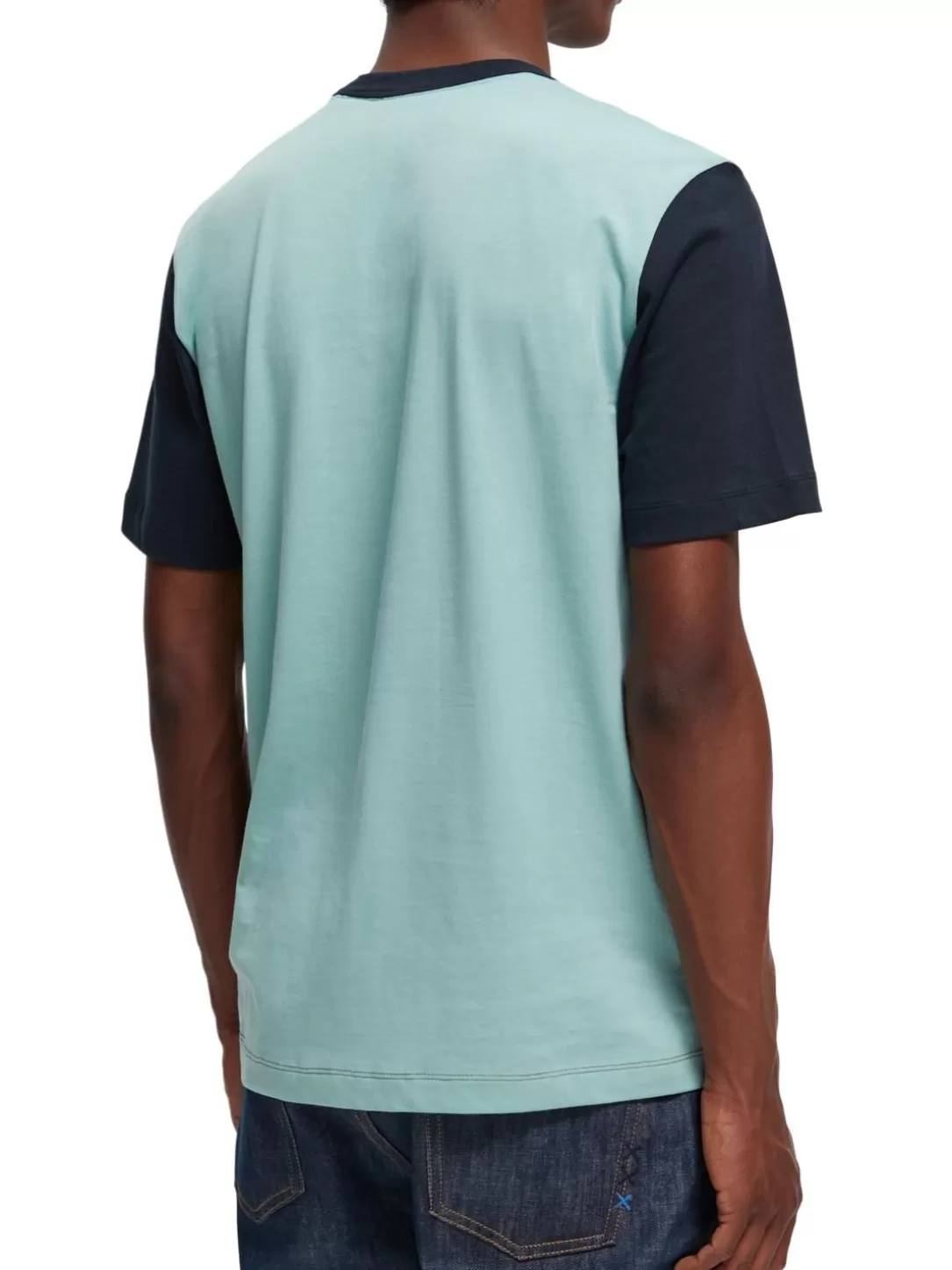 Scotch and Soda Unisex Organic Cotton Colour-Blocked T-Shirt Combo A Cheap