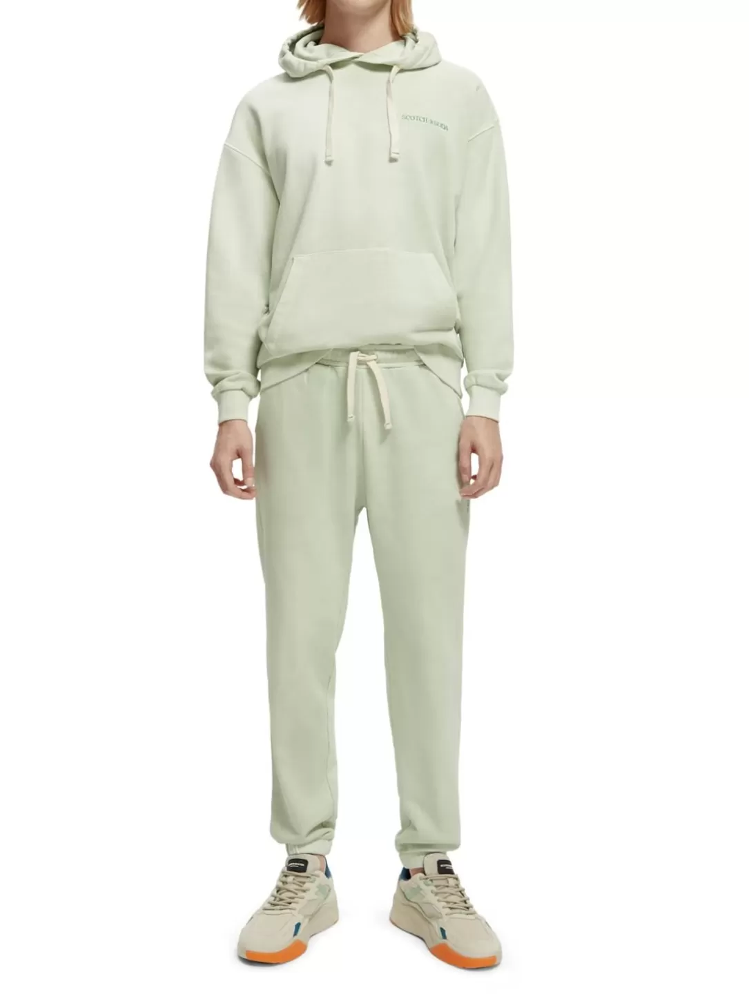 Scotch and Soda Unisex Plant-Dyed Hoodie Mint Outlet