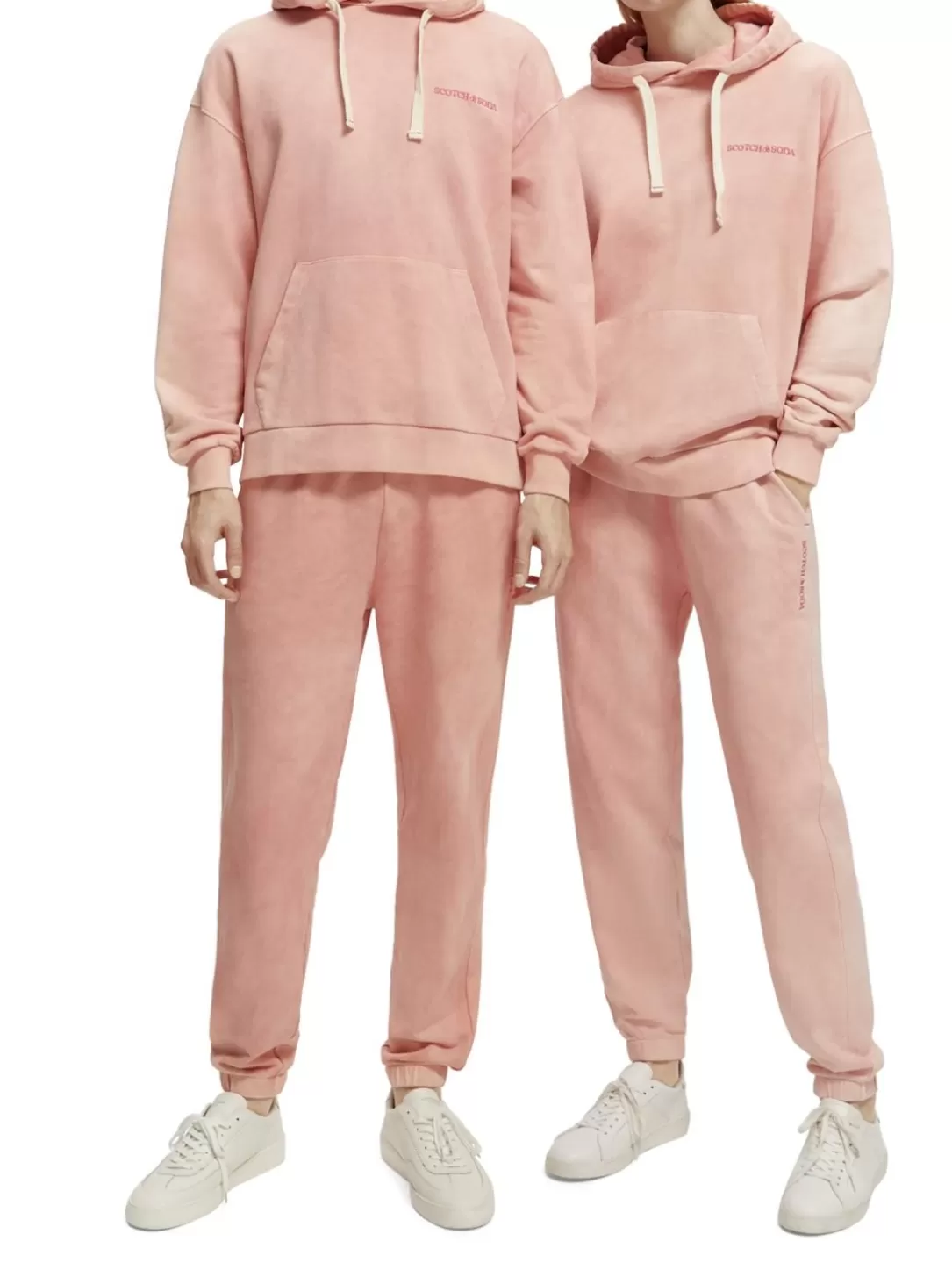 Scotch and Soda Unisex Plant-Dyed Sweatpants Flamingo Flash Sale