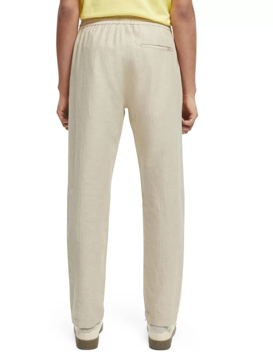 Scotch and Soda Warren Regular Straight-Fit Linen-Blend Jogger Sand Melange Outlet