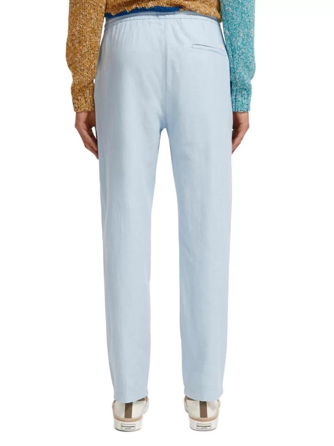 Scotch and Soda Warren Straight Leg Linen-Blended Jogger Sky Sale