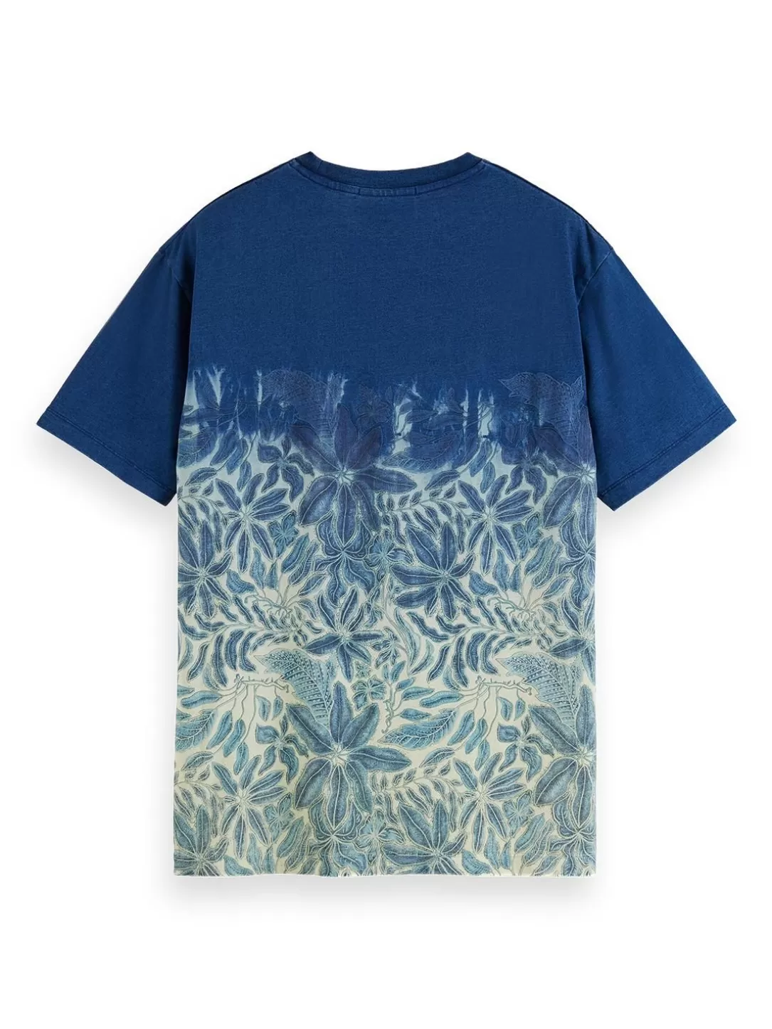 Scotch and Soda Washed Degrade Graphic Effect T-Shirt Indigo Online