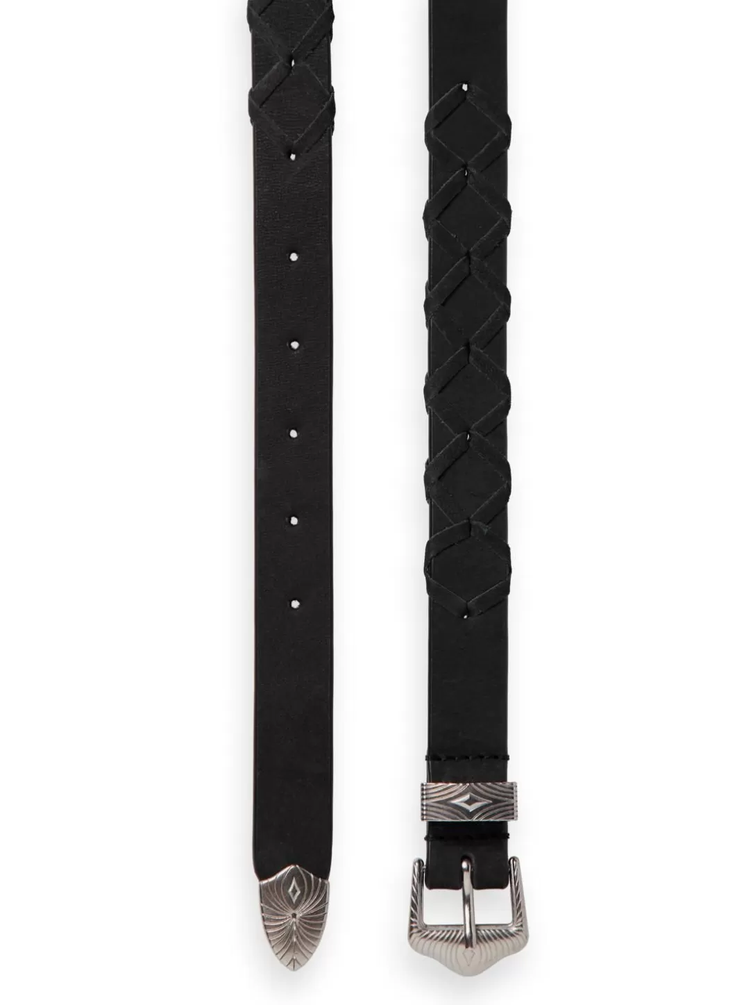 Scotch and Soda Xxx Braided Belt Black Discount