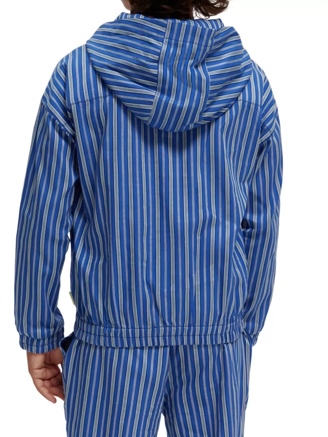 Scotch and Soda Yarn-Dyed Half-Zip Jacket Blue Stripe Shop